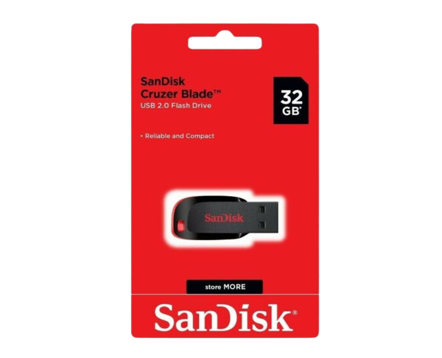 SANDISK CRUZER BLADE USB FLASH DRIVE 32GB