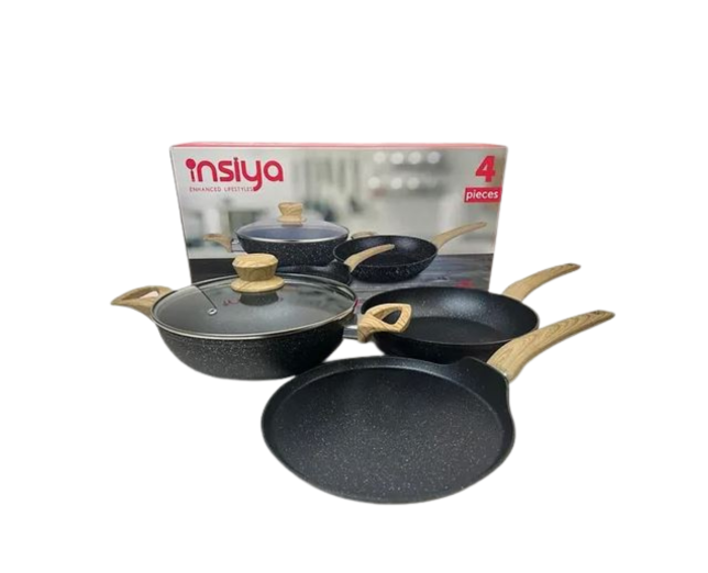 INSIYA GRANITE COATED COOKWARE 4 PIECES